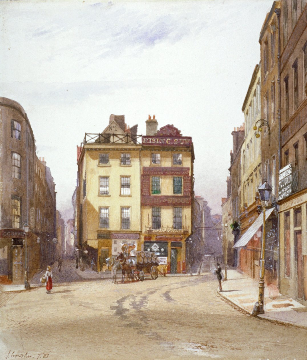 Wych Street e Holywell Street, Westminster, Londres, 1881 de John Crowther