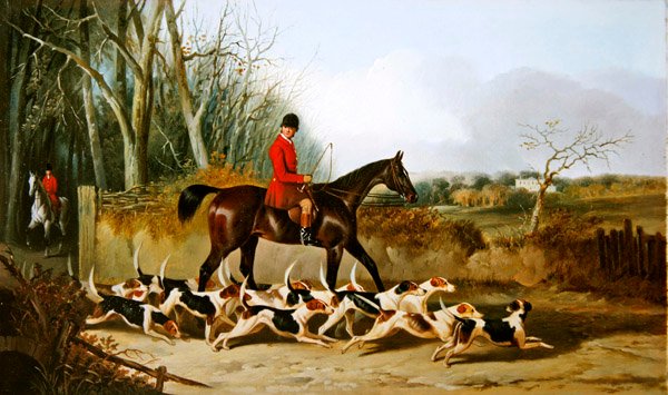 Crocteth Harriers, costas de Stanfield (óleo sobre tela) de John Dalby
