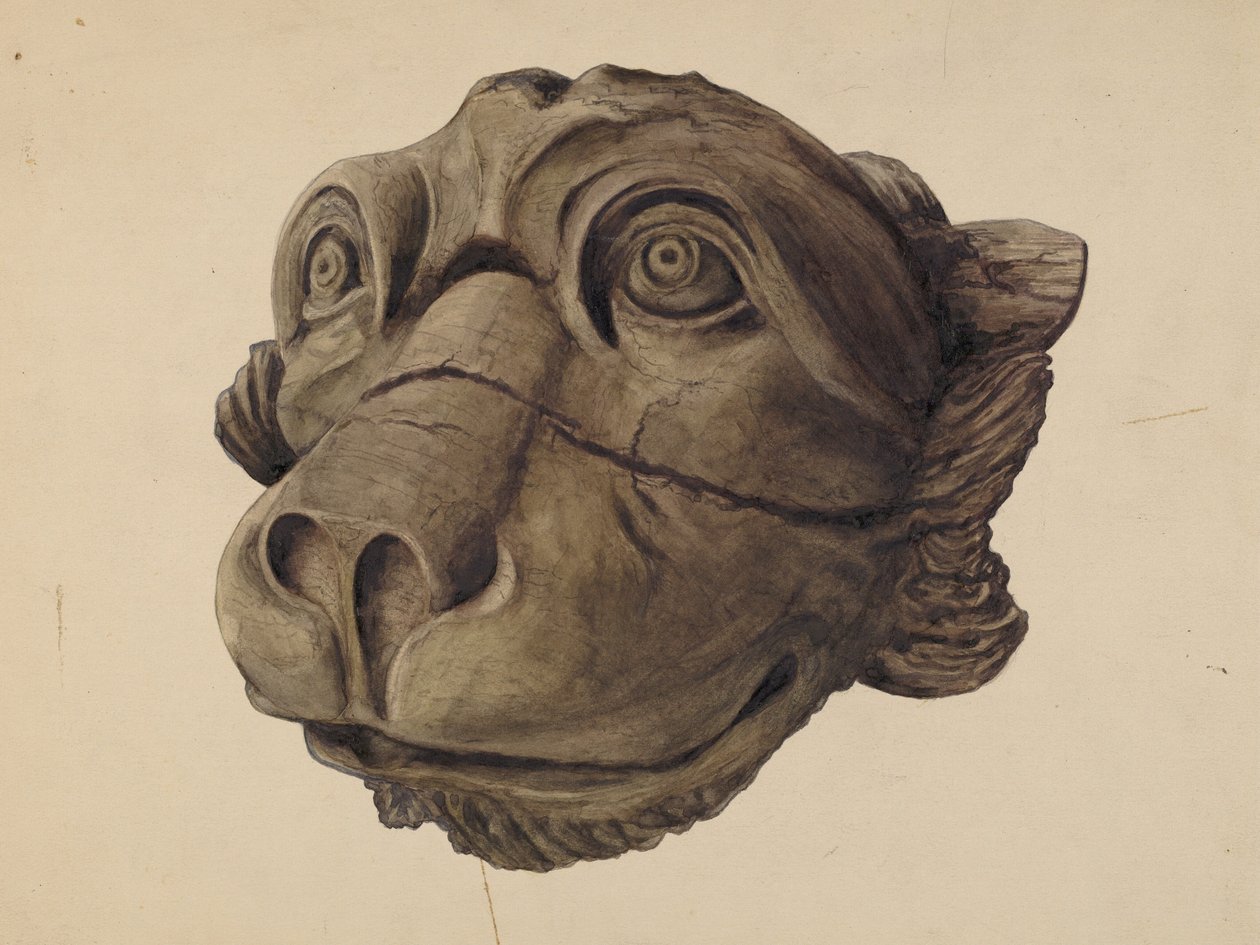 Gárgula de cabeça de gato de John Davis