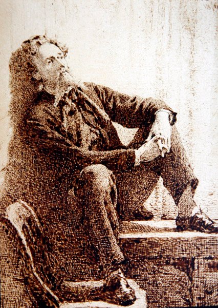 Retrato de Charles Keene de John Dawson Watson