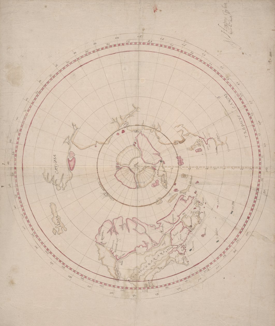 Humfray Gylbert cavaleiro seu charte, c.1582 de John Dee