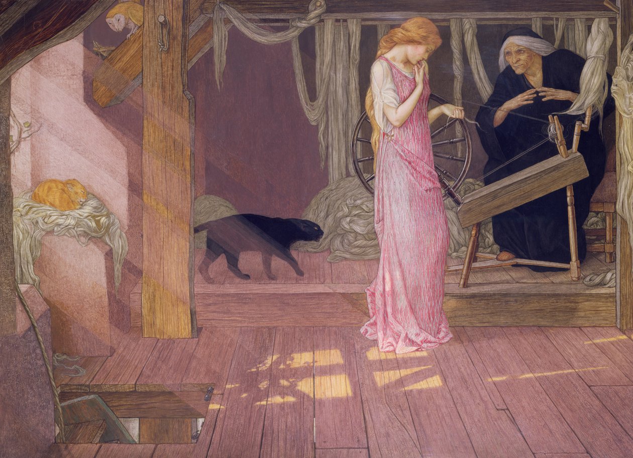 Bela Adormecida (têmpera) de John Dickson Batten