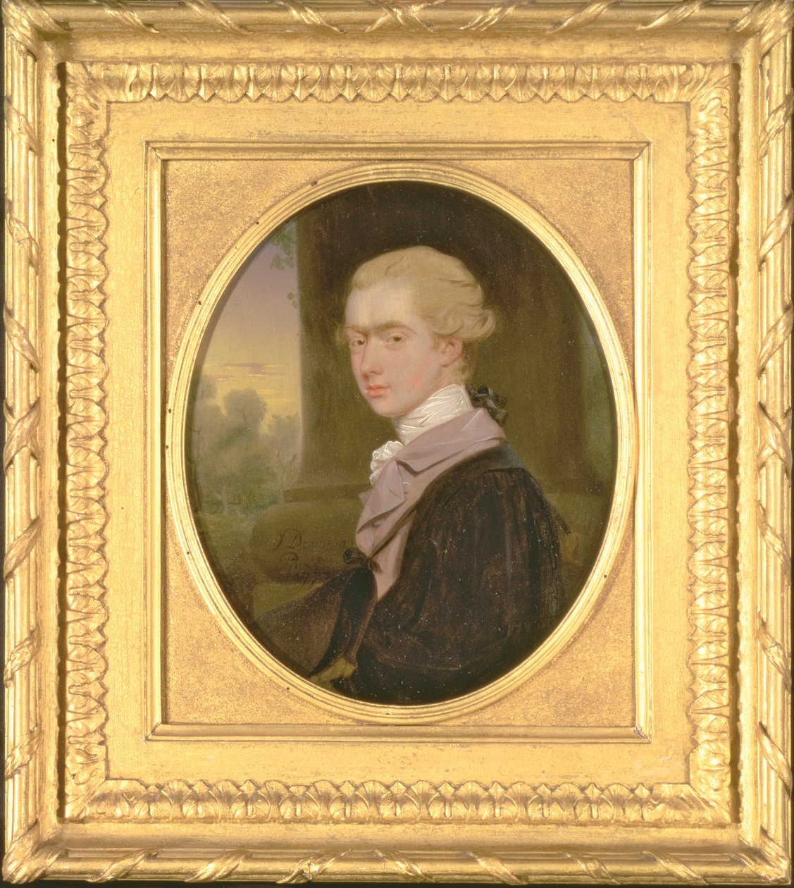George John Spencer, Visconde Althorp (1758-1834), enquanto estudante do Trinity College, Cambridge, 1777 (óleo sobre cobre) de John Downman