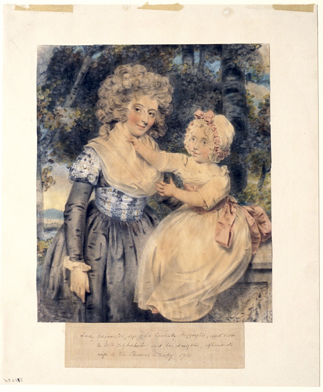 Lady Haggerston e a sua filha de John Downman