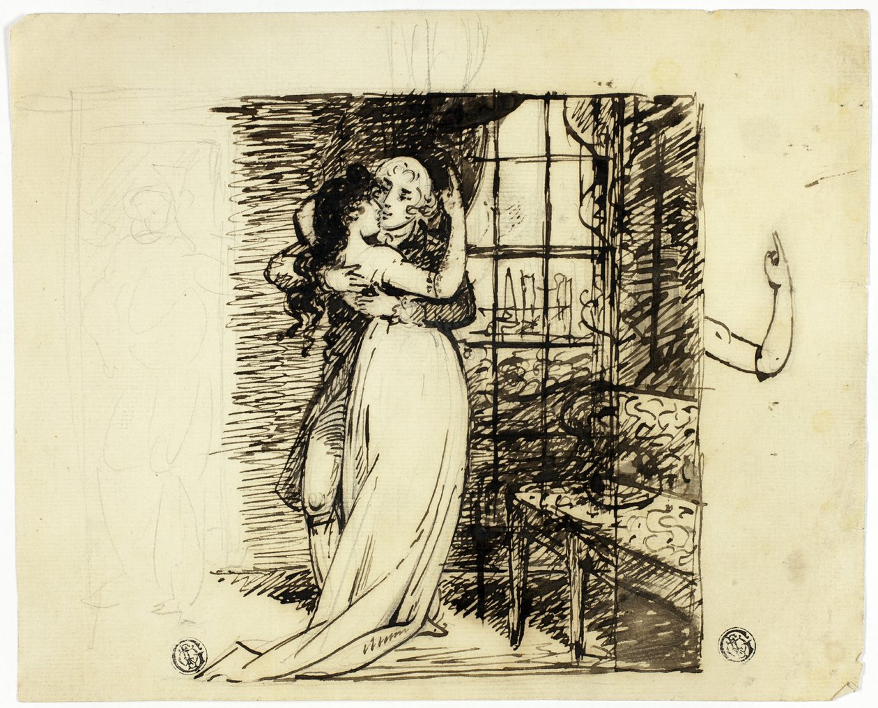 Amantes num quarto de John Downman
