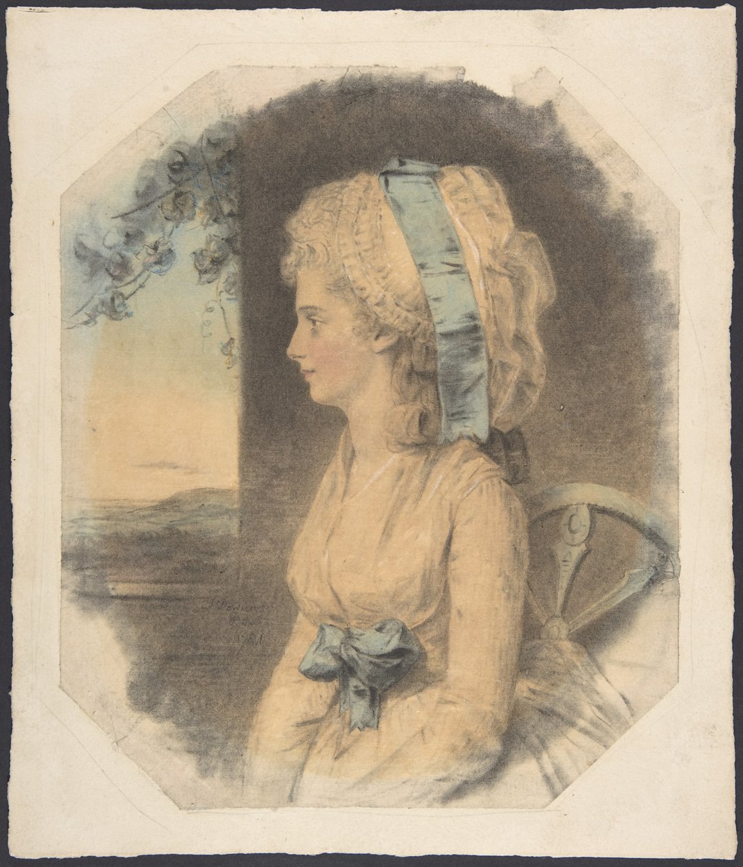 Miss Mary Cruikshank, única irmã de James Cruikshank de John Downman