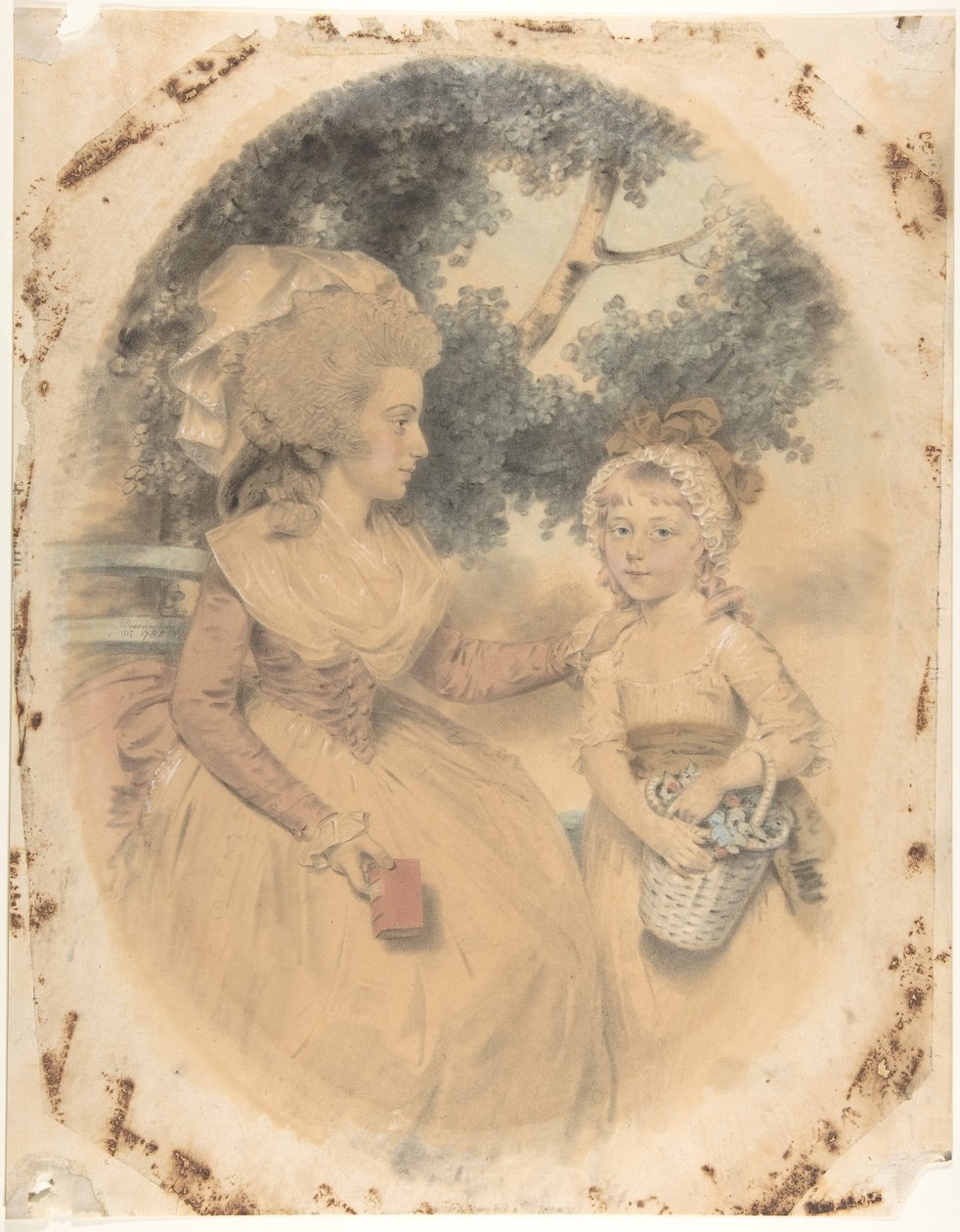 Sra. Morgan e seu filho, 1785. de John Downman