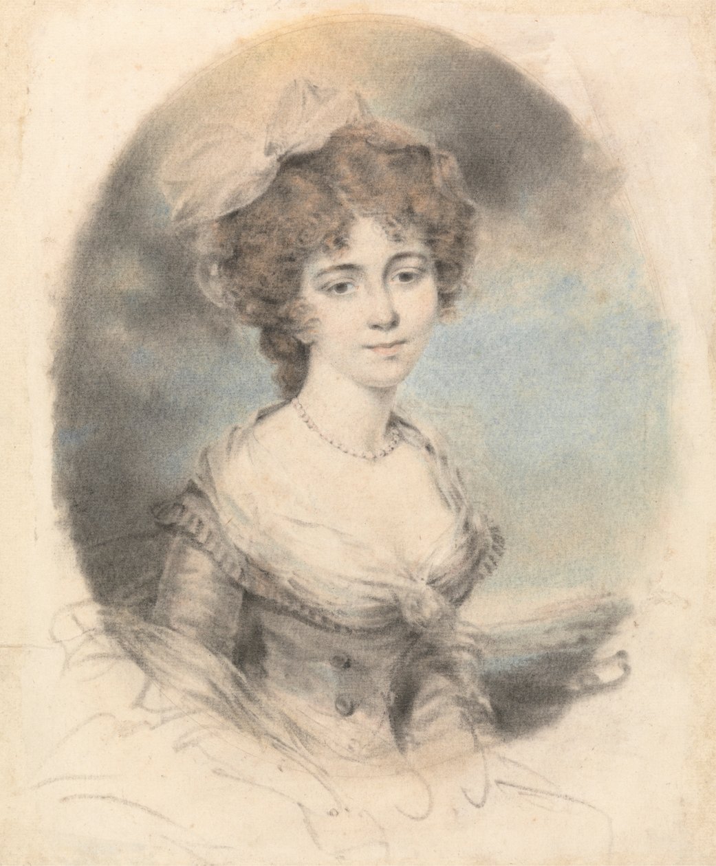 Retrato de uma Senhora, Frente Virada de John Downman