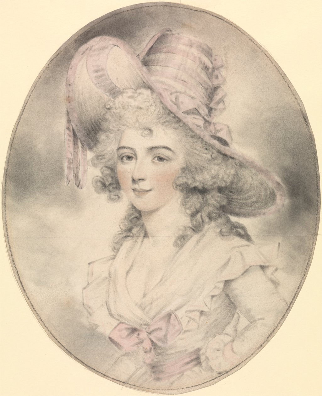 Retrato de uma Senhora, Virado para a esquerda de John Downman