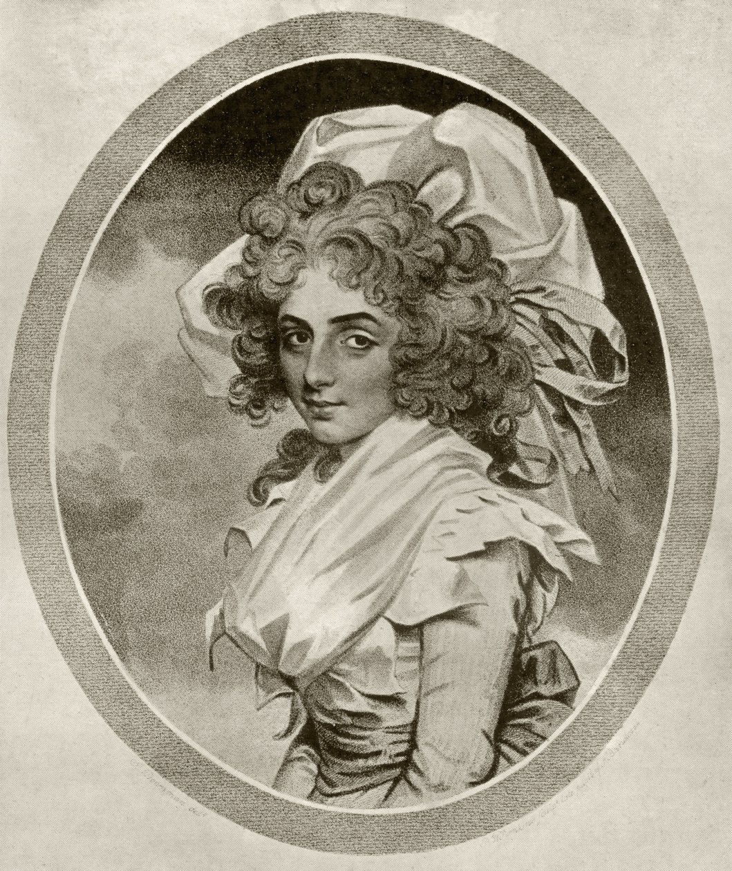 Sarah Siddons, gravada por Peltro W. Tomkins, de "The Print-Collector&39;s Handbook", de Alfred Whitman, publicado por George Bell und Sons, 1901 de John Downman