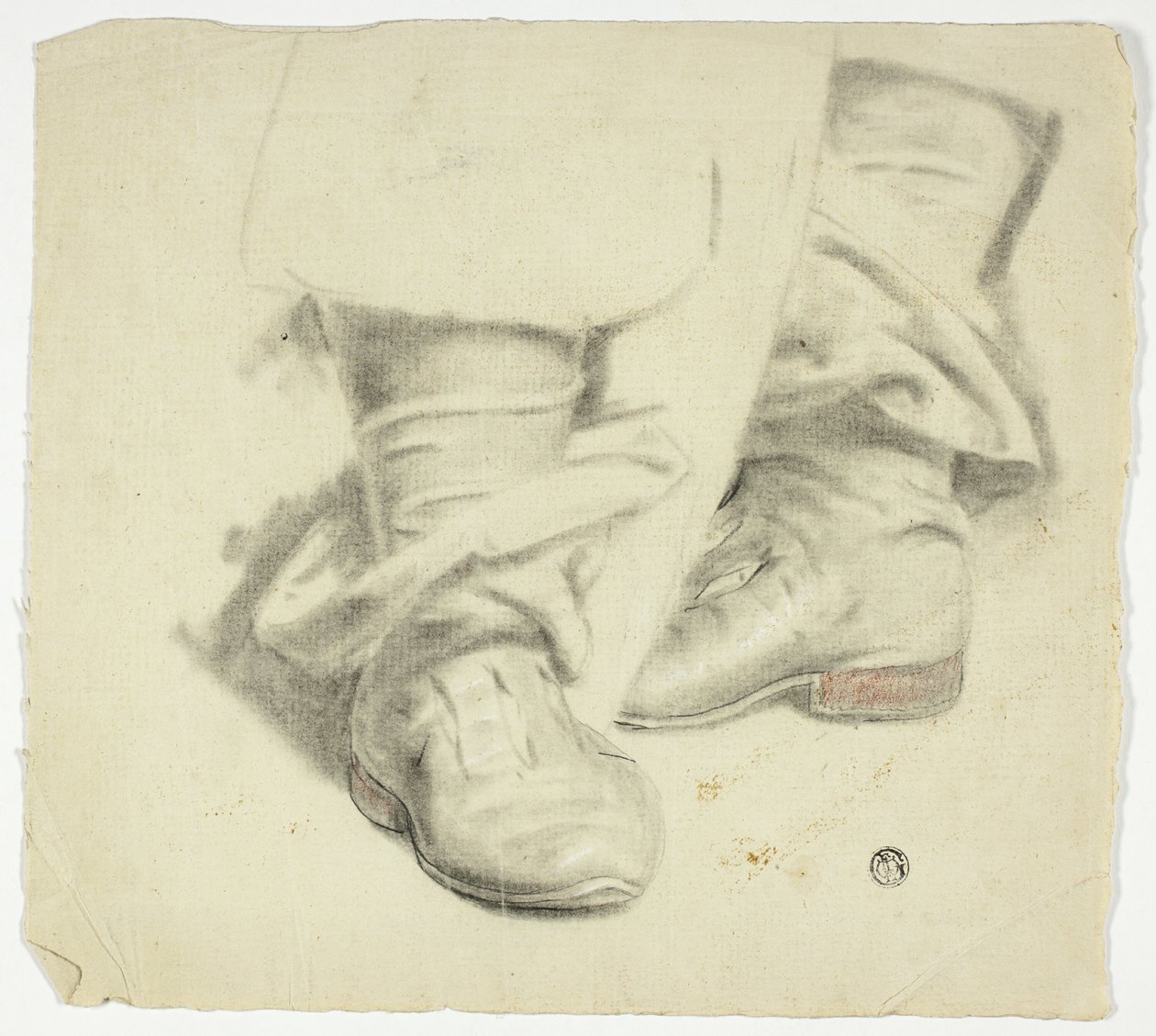 Botas de figura em pé do século XVII de John Downman