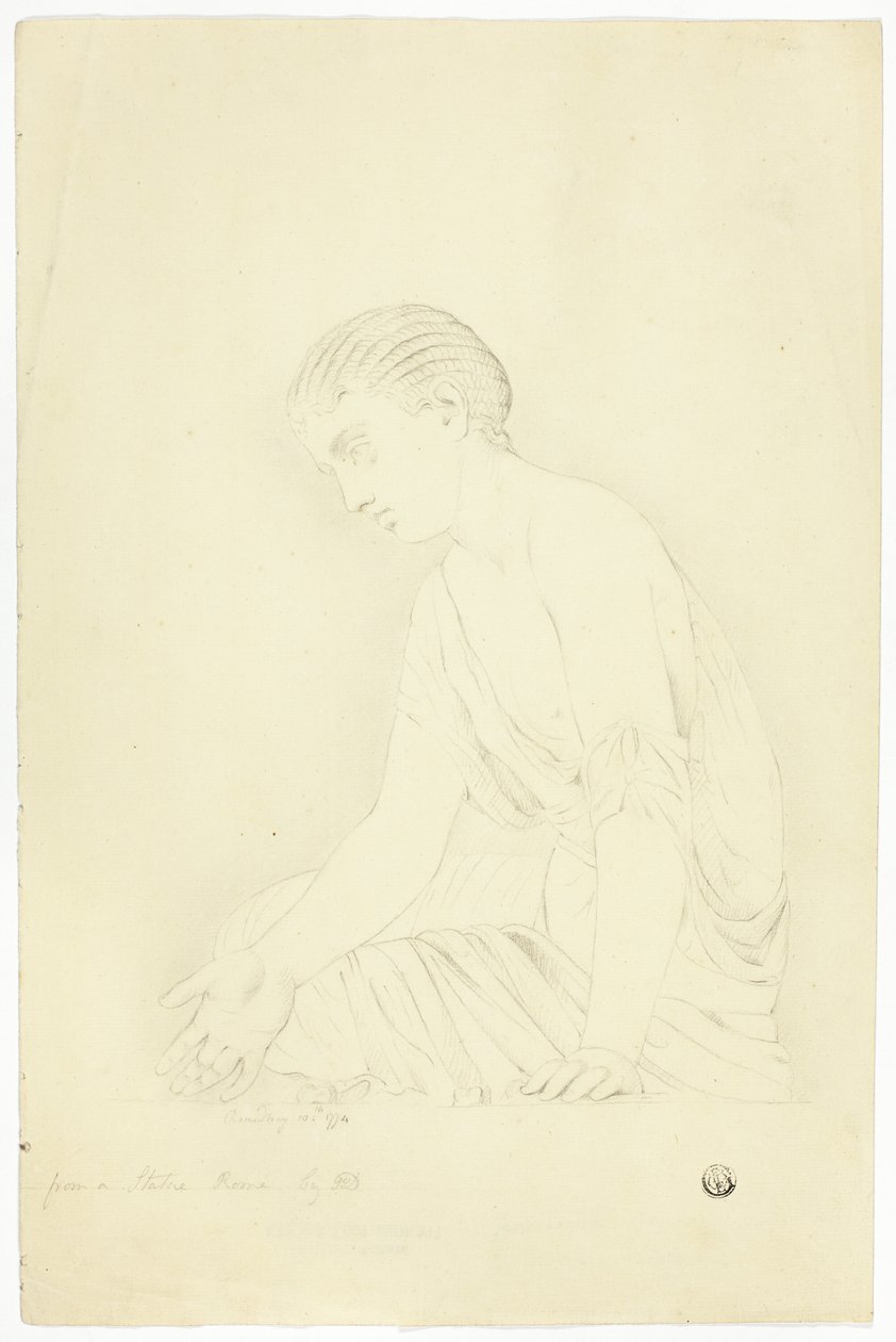 Estátua de menina sentada de John Downman