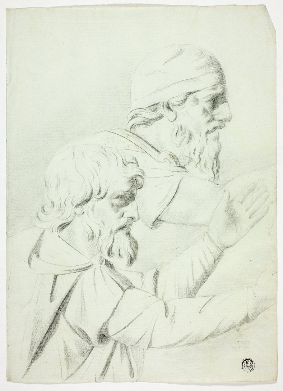 Dois homens de perfil (de Baixo-relevo) de John Downman