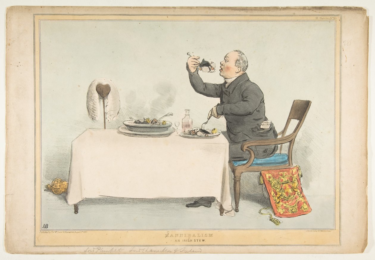 HCannibalism ou Irish Stew, 5 de agosto de 1833. de John Doyle