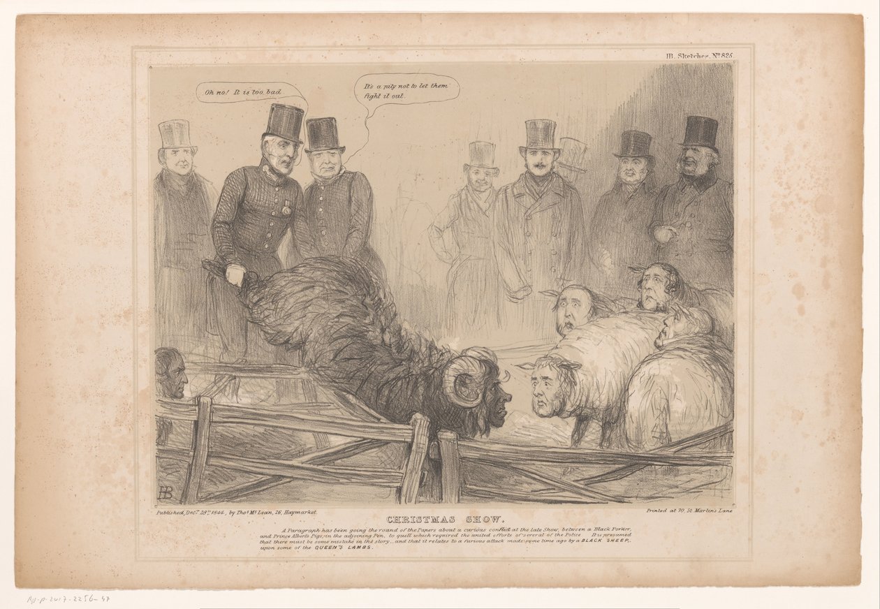 Spotprent conheceu Lord Brougham als een zwarte ram
Espectáculo de Natal (título sobre o objecto)
HB Sketches (título da série sobre o objecto) de John Doyle