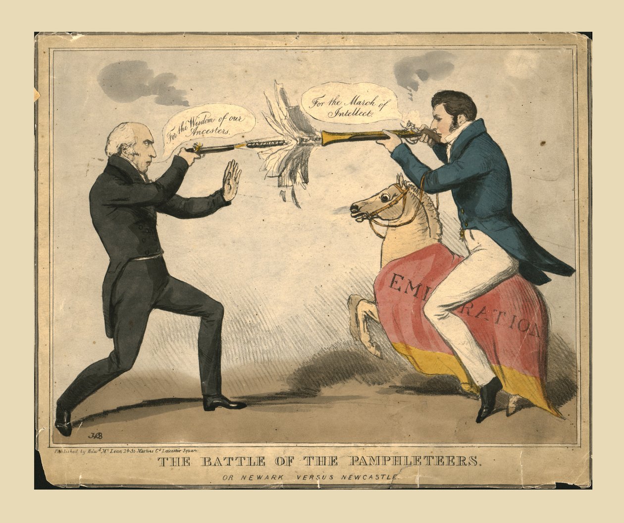 A Batalha dos Panfleteiros. Ou Newark contra Newcastle, 1829. de John Doyle