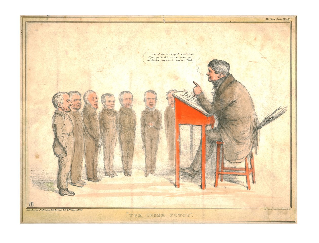O tutor irlandês, 1836. de John Doyle