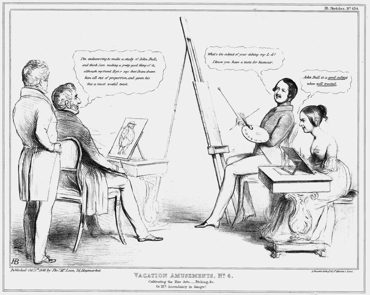 Divertimentos de férias no 4, 1840 de John Doyle