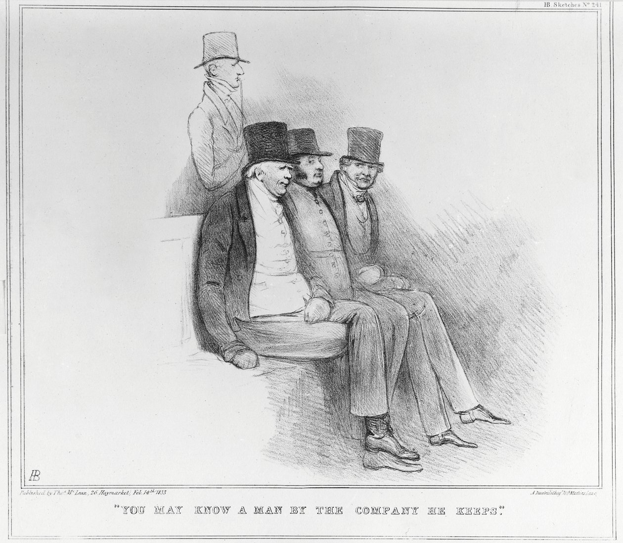 Você pode conhecer um homem pela empresa que ele mantém, 1833 de John Doyle