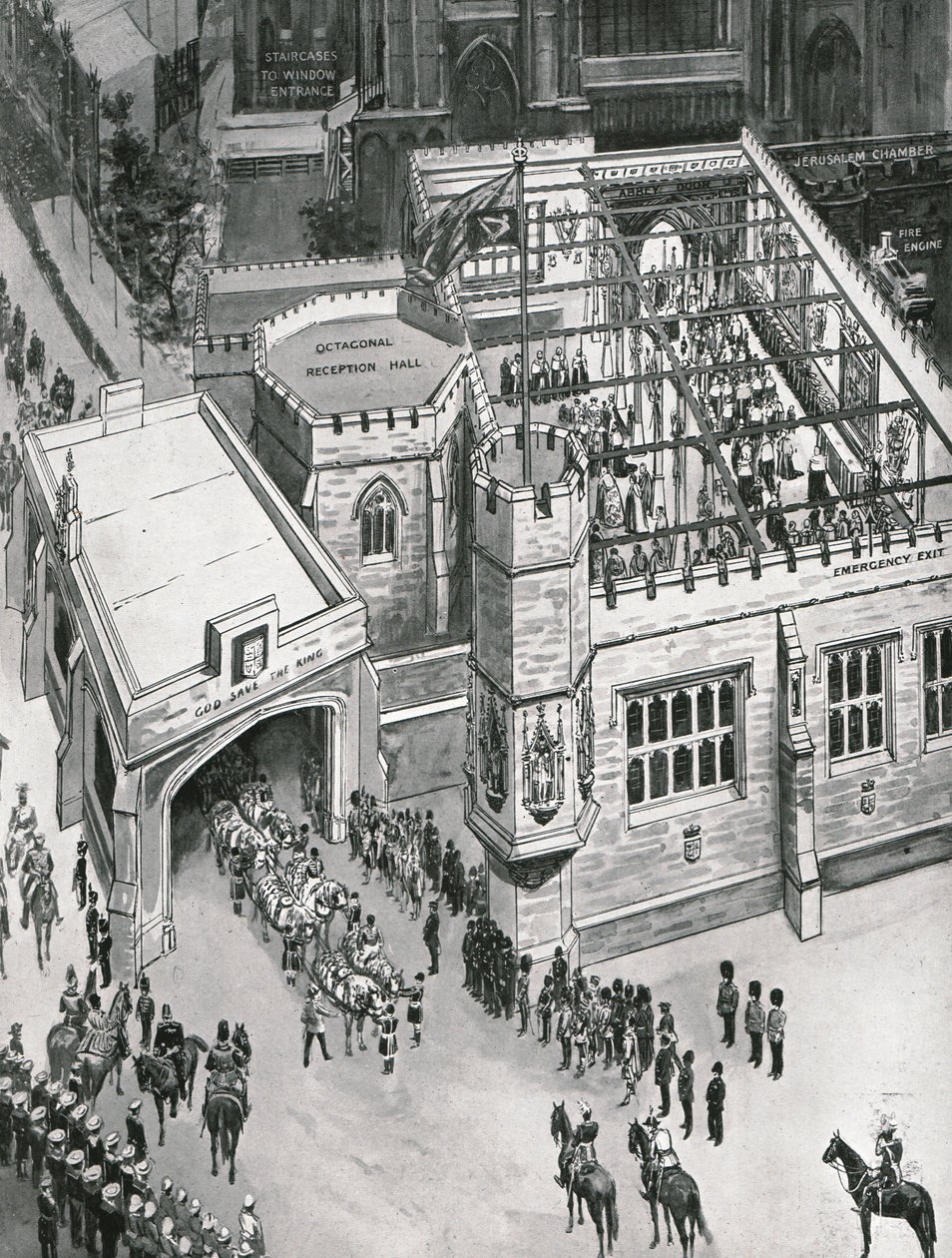 Coroação do rei George V e rainha Mary, Londres, 1911. de John Duncan