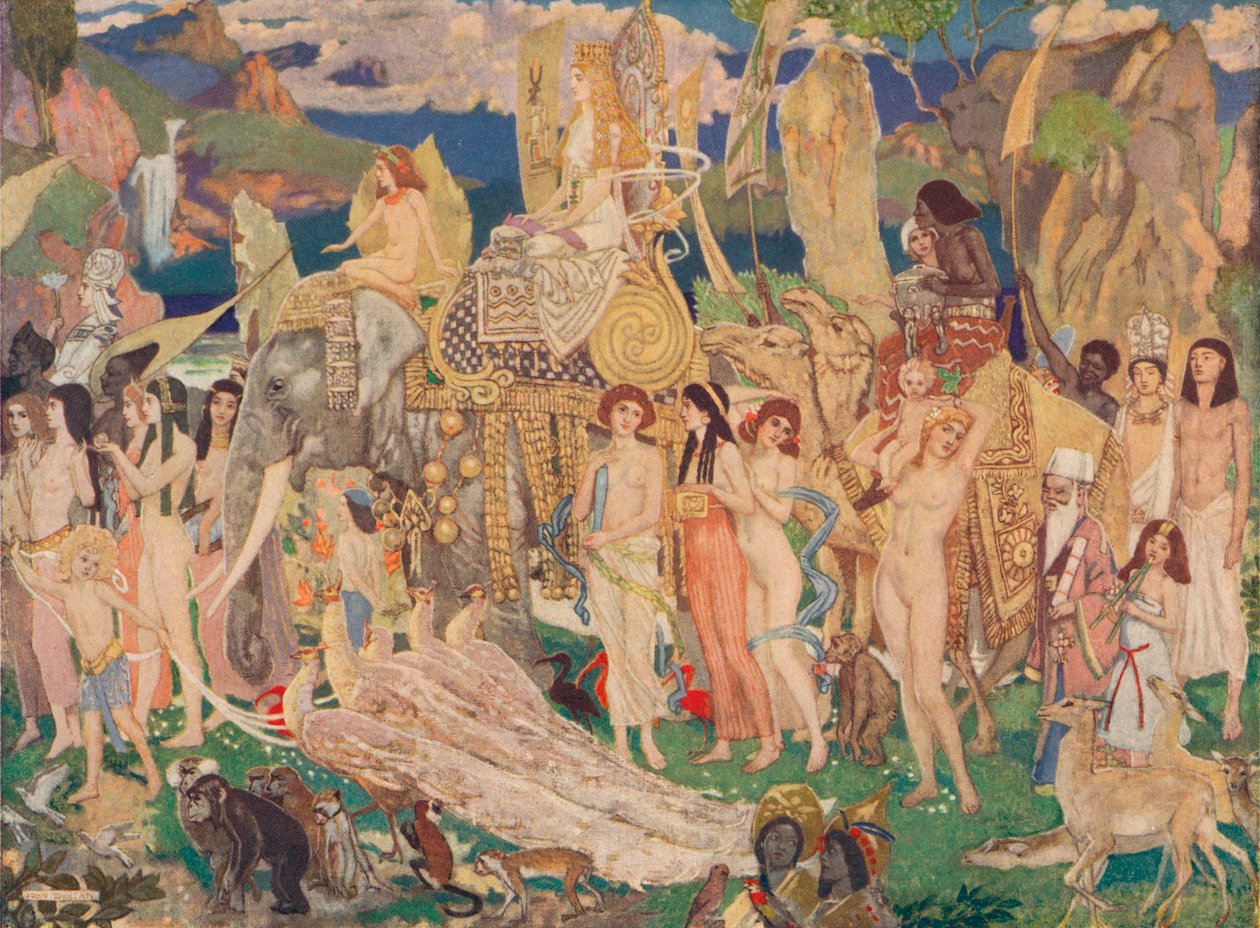 Marfim, Macacos e Pavões A Rainha de Sabá, c1909 de John Duncan
