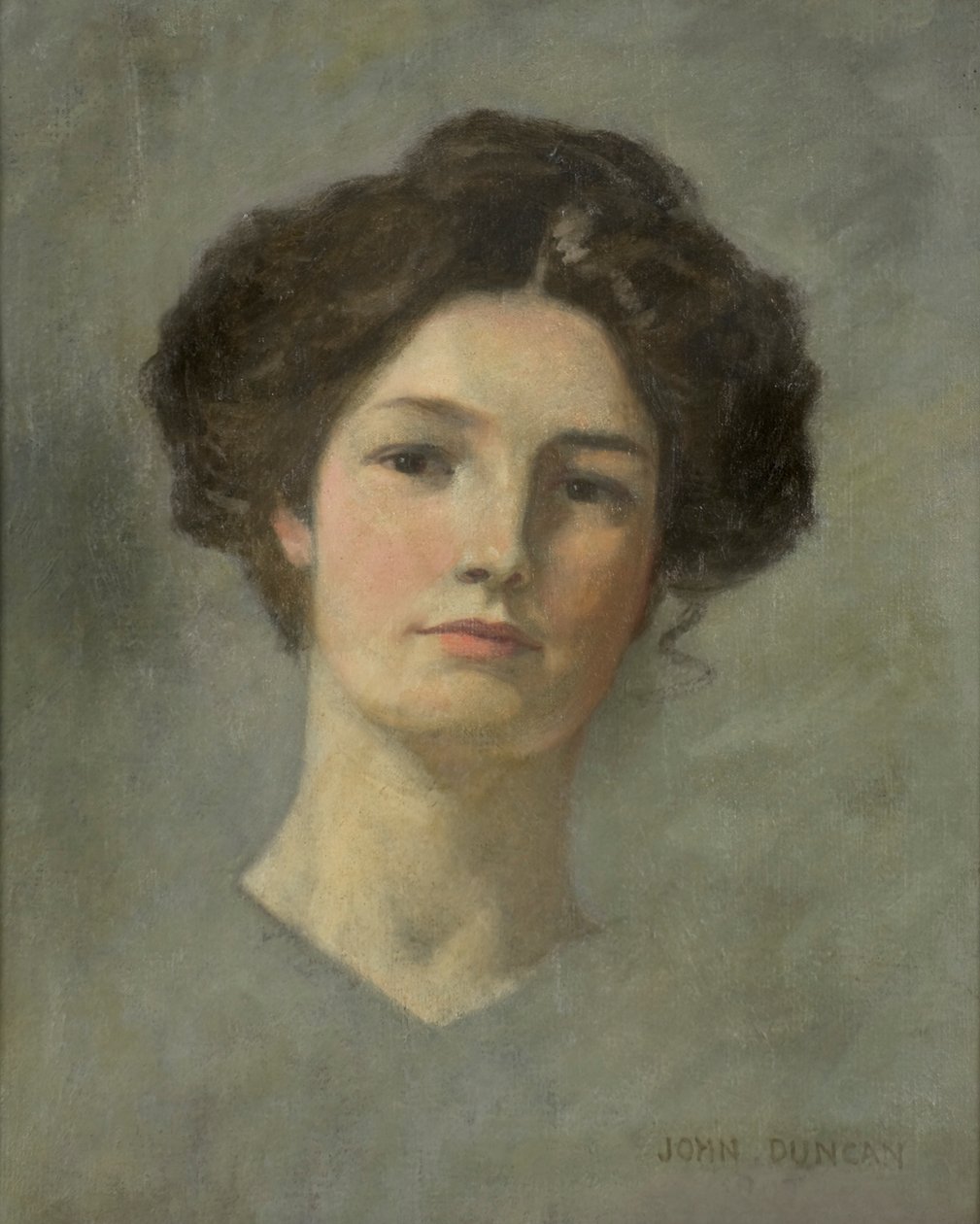 Retrato de uma Senhora, c.1900 (óleo sobre tela) de John Duncan