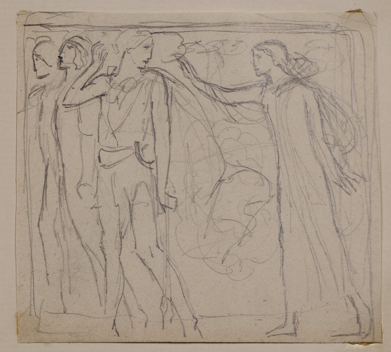 Os Três Chamados de Deirdre (lápis) de John Duncan