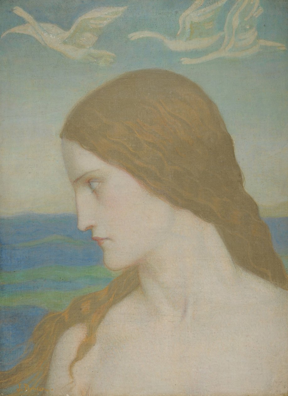O Venus que nunca foi terminado, 1910-20 (tempera na lona) de John Duncan