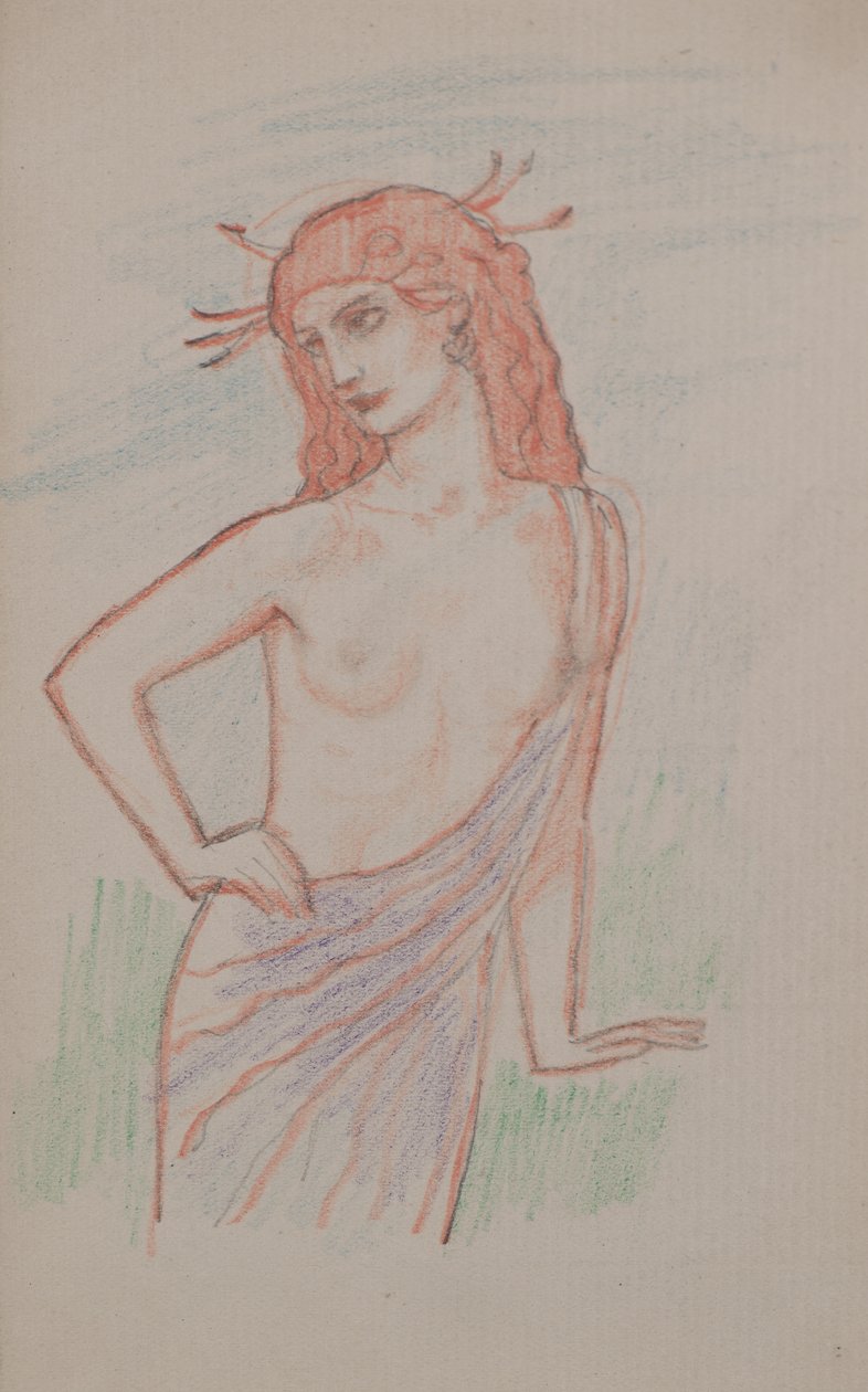 Sem título [Figura feminina] (lápis) de John Duncan