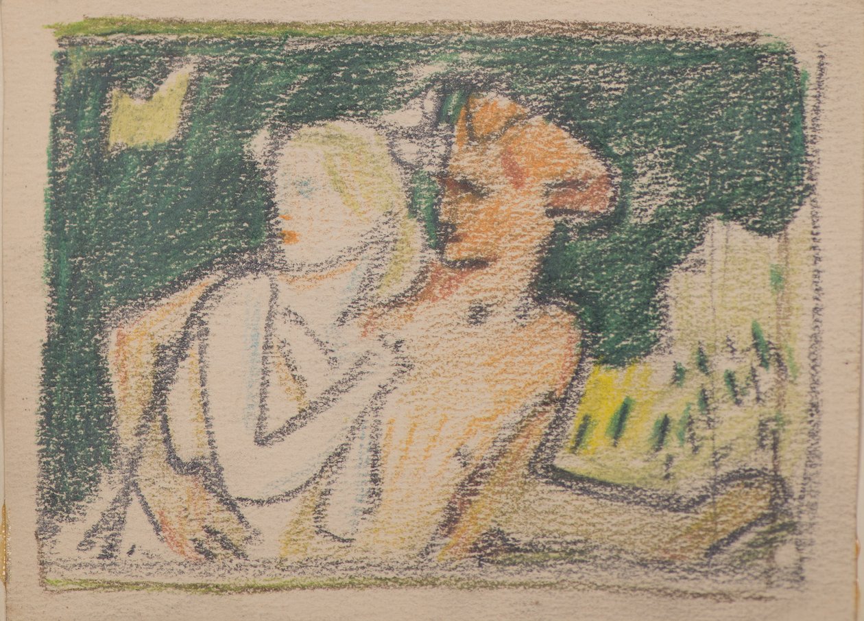 Sem título [casal fugitivo] (lápis) de John Duncan