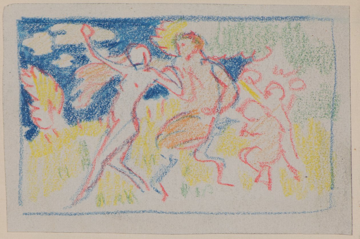 Sem título [Quatro figuras dançantes] (lápis) de John Duncan