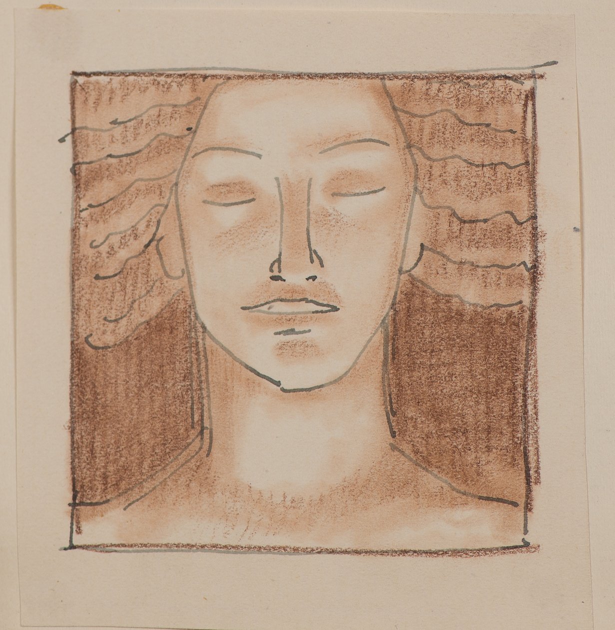 Sem título [Cara masculina] (lápis) de John Duncan