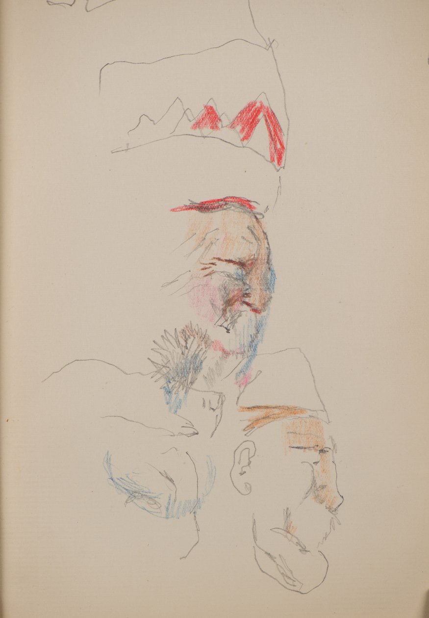 Sem título [Rostos de perfil] (lápis) de John Duncan