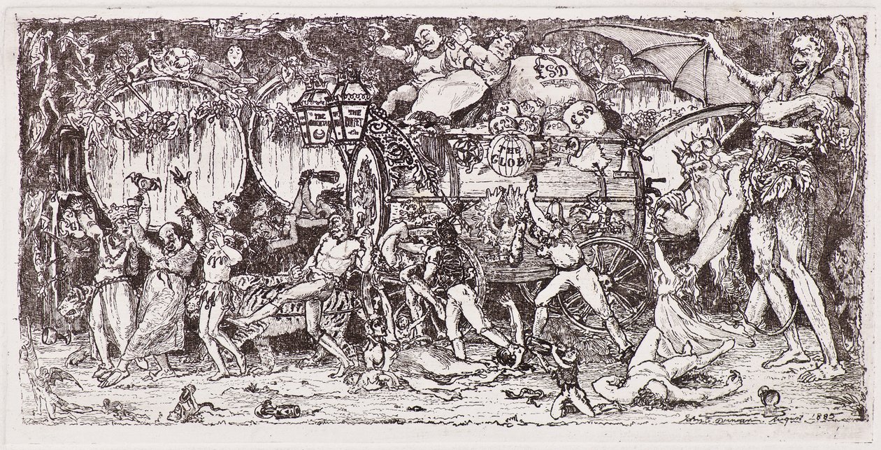 Barril de vinho desenhado por quatro tigres de John Duncan