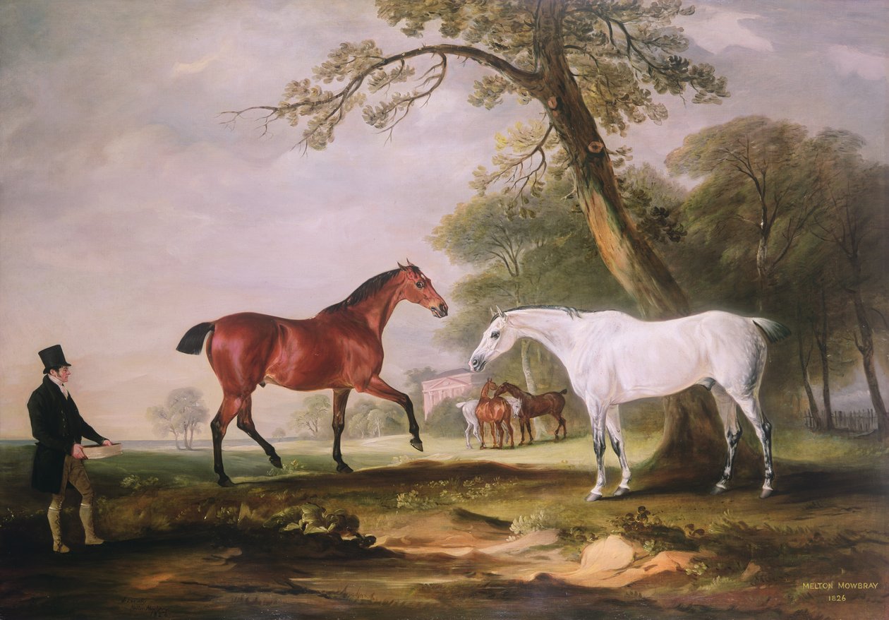 Caçadores em Melton Mowbray, 1826 de John E. Ferneley