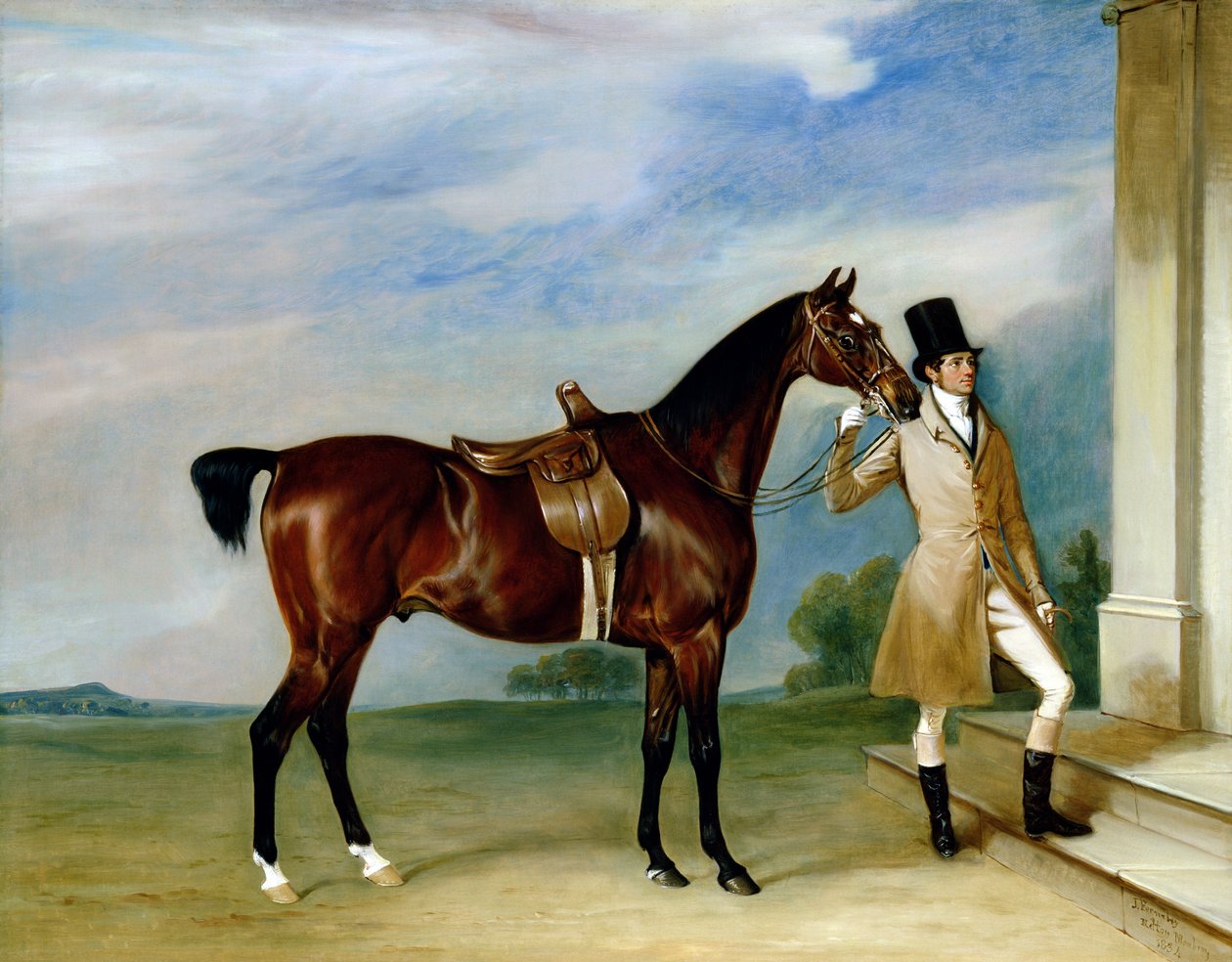 Caçador da Baía da Miss Villebois detido por um noivo de John E. Ferneley