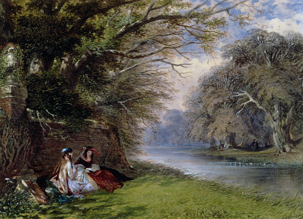 Jovens senhoras por um rio de John Edmund Buckley