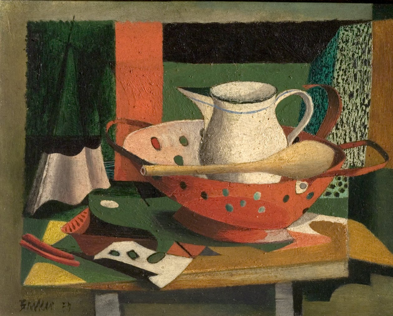 Natureza morta de cozinha (óleo sobre madeira) de John Edward Barker