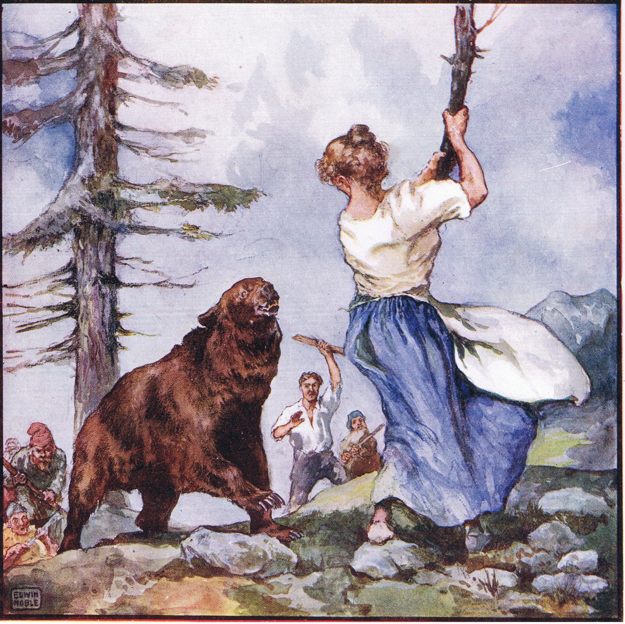O animal não achou este tratamento muito justo (lito colorido) de John Edwin Noble