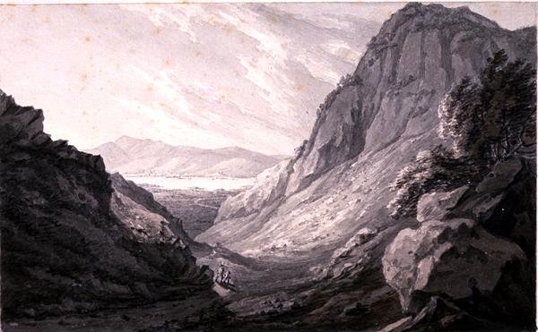 Derwentwater from Castle Crag (aguarela sobre papel) de John Emes