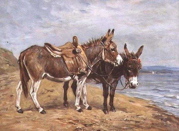 Burros do Litoral (óleo sobre tela) de John Emms