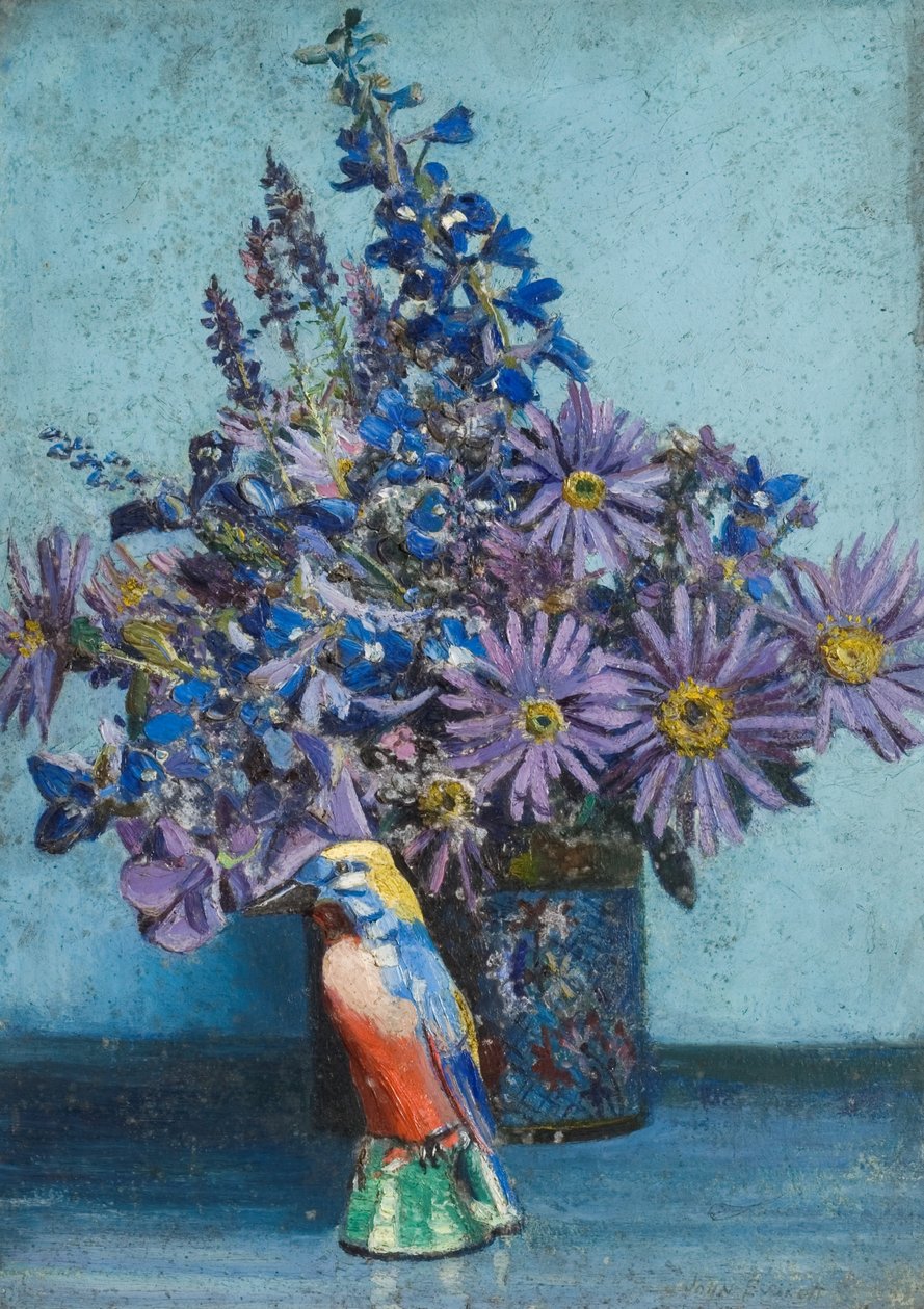 A Scheme in Blue (óleo a bordo) de John Everett