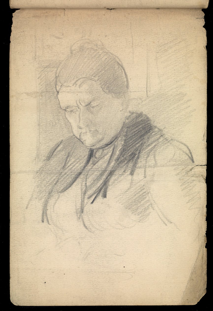 Retrato de uma mulher, caderno de esboços de John Everett