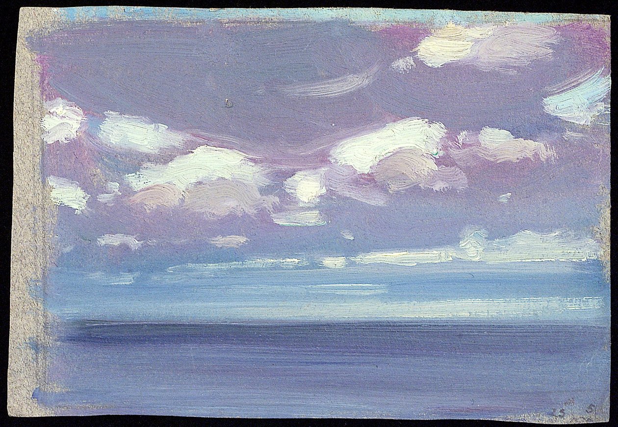 Paisagem marítima. Óleo sobre papel, de Herbert Barnard John Everett (1876-1949) de John Everett