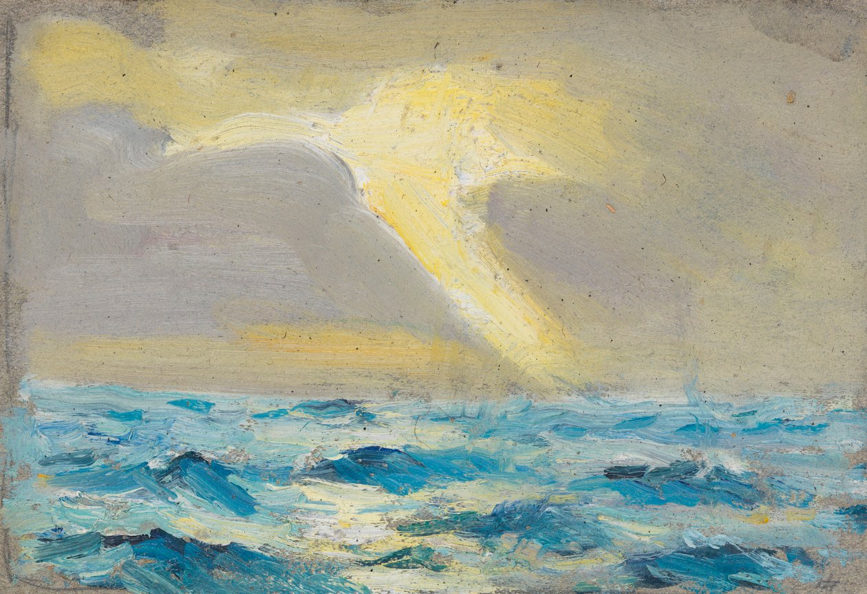 Paisagem marítima, Final do século XIX a meados do século XX (pintura) de John Everett