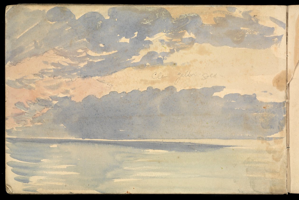 Paisagem marítima, caderno de esboços de John Everett