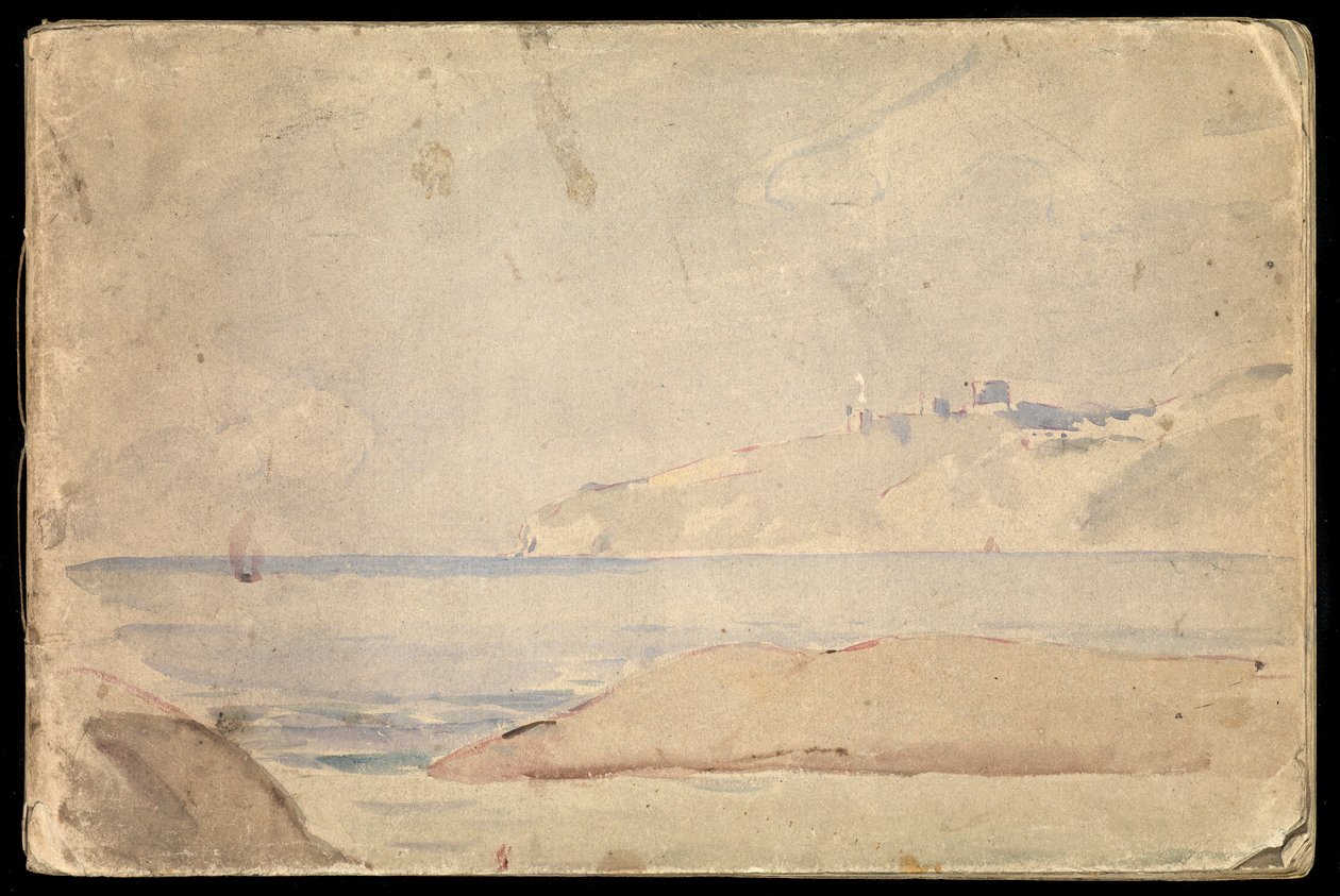 Paisagem marítima, caderno de esboços de John Everett