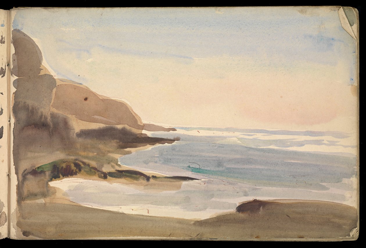 Paisagem marítima, caderno de esboços de John Everett