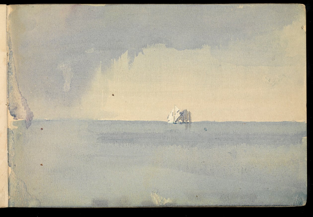 Paisagem marítima, caderno de esboços de John Everett