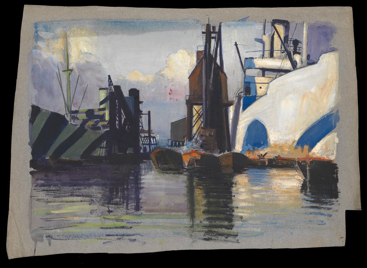 Vista de um porto de John Everett